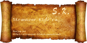 Strasszer Klára névjegykártya
