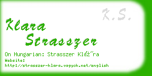 klara strasszer business card